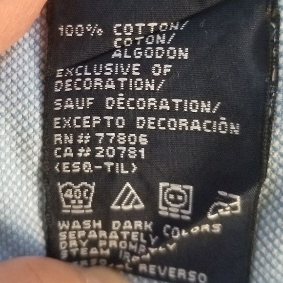 Tommy Hilfiger Men’s Casual Contrast Cuffs‎ Button Down Cotton Shirt Sz. M - Picture 14 of 15